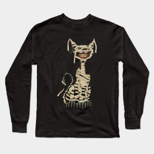 Black Cat Mummy Halloween Long Sleeve T-Shirt